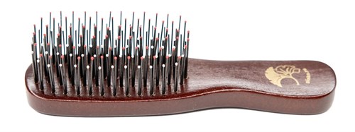 Парикмахерская щетка I LOVE MY HAIR "Барбарусса" 1904 деревянная вишневая XS - фото 12474