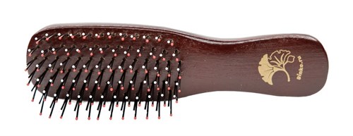 Парикмахерская щетка I LOVE MY HAIR "Барбарусса" 1904 деревянная вишневая XS - фото 12476